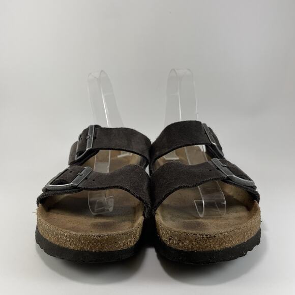 Birkenstock Arizona Slide Sandals Womens Size 40 US 9-9.5 Soft FB Brown Suede - Picture 2 of 10